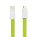 VOJO 4ft Tangle-Free Micro USB Cable [Green], High Speed USB 2.0 Male A to B Sync & Charging Cord for Android, External Battery Pack, Cameras and More