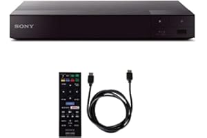 Sony BDP-S6700 4K Upscaling 3D Streaming Blu-ray Disc Player (2016 Model) with 6ft High Speed HDMI Cable (Renewed)