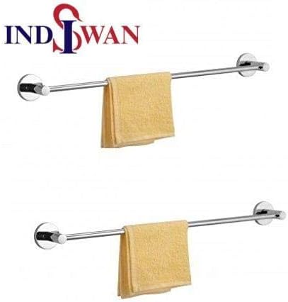 INDISWAN� Stainless Steel 24 inch Anti Rust Quality Towel Rod Pack of 2