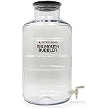 Northern Brewer - Big Mouth Bubbler PET Plastic Carboy Fermentor With Wide Mouth Universal Single Port Lid And Spigot For Fermentation Of Home Brewing And Wine Making (6.5 Gallon Ported)