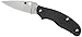 SPYDERCO Spy-DK Lightweight Non-Locking Notch Joint Plain Edge Knife, Black, Left/Right