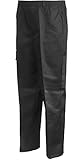 Benefit Wear Mens Adaptive Full Elastic Waist Twill Pants with VELCRO Waistband & Fly, Black