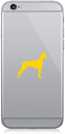 RDW Pair of Pharoh Hound Cell Phone Stickers Mobile Dog Canine pet - Yellow Gold