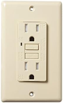 Faith 15-Amp Self-Testing Slim GFCI Outlet, Tamper-Resitant Receptacle with Indicator, Wall Plate Included, Ivory