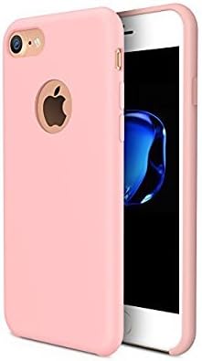 iPhone 7 Case, Izentify Liquid Silicone Gel Rubber Shockproof Case with Soft Microfiber Cloth Lining Cushion for Apple iPhone 7 (Pink)