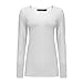 OThread & Co. Women's Long Sleeves V-Neck T-Shirt Plain Basic Spandex Tee (Small, White)