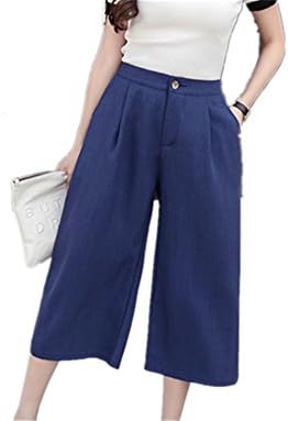 DENKESMS Fashion Women Korean High-waisted Wide Leg Pants Female Casual Trousers