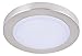 CLOUDY BAY® 7.5 inch LED Mini Flush Mount Ceiling light 4000K Cool White Dimmable 12W 840lm -100W Incandescent Fixture Equivalent,LED Flush Mount for bathroom hallway entry, Brushed Nickel Finish
