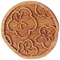 Tiara inc Made in Japan Walnut Wooden Brooch 1pc