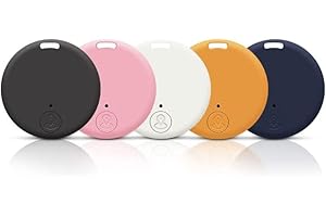 DOMISIGN Mini Item Finder, Dog GPS Tracking Device, No Monthly Fee App Locator, 2024 Upgraded Portable Bluetooth Intelligent Anti-Lost Device for Luggages/Kid/Pet Bluetooth Alarms (1Pack, Black)