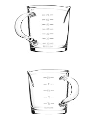 QWORK Espresso Shot Glass with Handle, 2 Pack