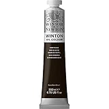 Winsor & Newton Winton Oil Colour Paint, 200ml tube, Ivory Black