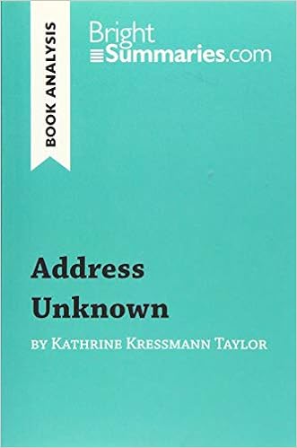 Amazon Com Address Unknown By Kathrine Kressmann Taylor Book Analysis Detailed Summary Analysis And Reading Guide Brightsummaries Combe Movify Primento Businessobject Title Fd6ff80 9782806270900 Summaries Bright Books