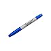 Sharpie Twin Tip Permanent Markers, Fine and Ultra Fine, Blue, 12 Count