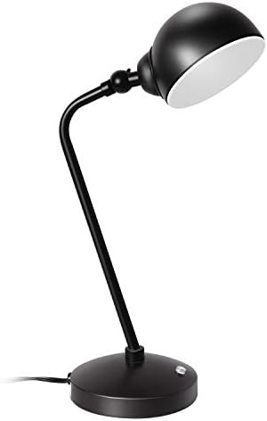 SUNLLIPE Desk Lamp 7W Dimmable Adjustable Antique Metal LED Table Task Reading Light Lamp with Memory Function (Black)