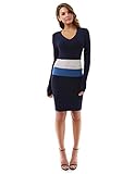 PattyBoutik Women's Block Color Long Sleeve Dress