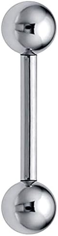 Surgical steel straight barbell piercing 1.6mm / 14G - 10mm