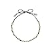 Cusvuevi Women's Natural Shell Choker Necklace, Handmade Cowrie Shell Boho Beach Jewelry（Black）