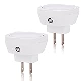 Emotionlite Pack of 2 LED Night Light with Dusk to Dawn Sensor Plug in Children Night lamp for Kid's Bedroom Bathroom Hallway Stairways Corridor Closet or Any Dark Room Warm White 2700K (Q Shape))