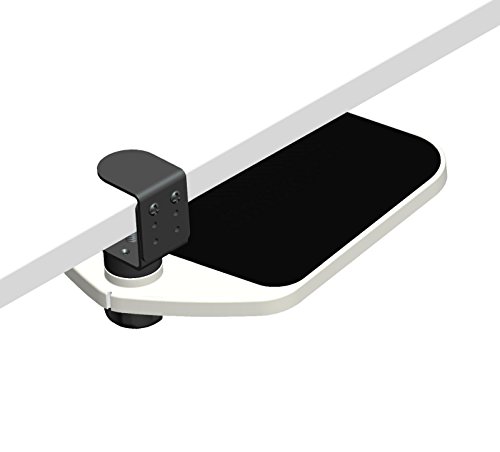 SKYZONAL Ergonomic Mouse Pad with Wrist Rest Under Desk Mouse Platform 360° Rotating (White)