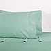 CAMBAY LINENS Queen Bed Sheet Set - 400 Thread Count 100% Cotton Sateen - Hypoallergenic Bedding, Aqua (Set of 4)