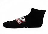 NCAA Alabama Crimson Tide No-Show Footie, Black, One Size