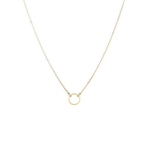 Fettero womens necklace choker chain 14k gold fill roun…