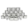 Kurtzy Rond Zilveren Aluminium Bak met Deksel (20 Pak) – 6,5 x 4 cm – Lege Metalen Opslag Reis Bakjes – Container Potten…
