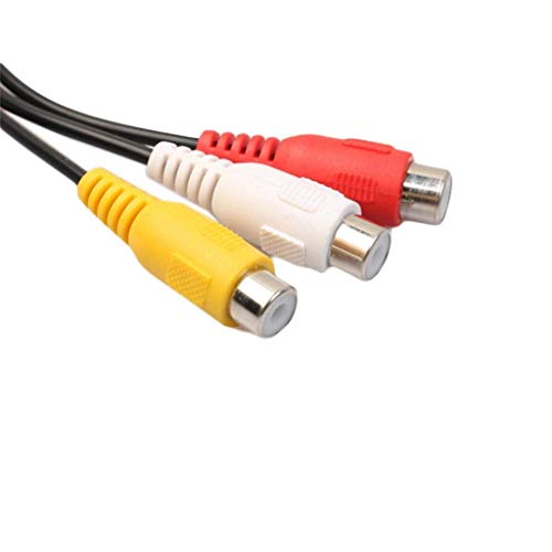 NEORTX S-Video (4 Pin) to 3 RCA AV Female Cable Audio Video Adapter Conversion Laptop PC Computer Connector