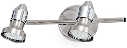 Modern Vanity Light Accent Light Spotlights Wall Light, MKLOT Minimalist Ecopower Wall Lamps &amp; Sconces 3.54" Wide Track Lighting with 2 Light Spot Light Chrome,10W Cool White