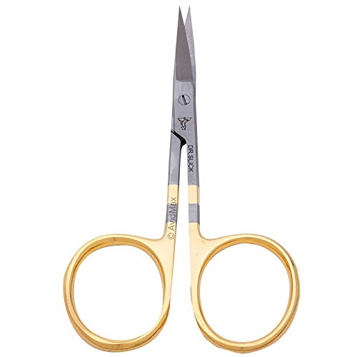 Dr. Slick Iris Scissor, 4", Gold Loops, Straight
