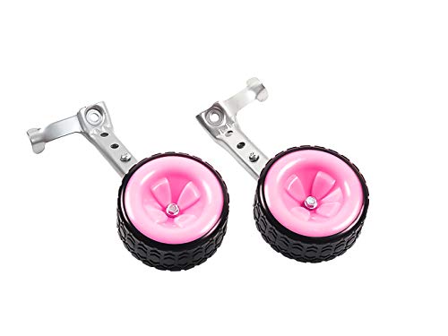 MOSHAY Bicycle Training Wheels Fits 16 18 20 22 24 inch Kids Variable Bike (D-Pink) - Thumbnail 5