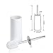 Homemaxs Toilet Brush and Holder Modern Design Longer Brush and Heavy Enough for Bathroom Toilet