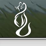 Tribal Cat White Sticker Decal Car Window Wall Macbook Notebook Laptop Sticker Decal