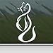 Tribal Cat White Sticker Decal Car Window Wall Macbook Notebook Laptop Sticker Decal