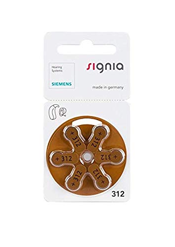 Siemens Hearing Aid Batteries Size 312 10 packs of 6