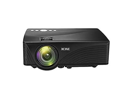 XCINE Black XC 104 Android Projector Built-in Wireless Android 6 with HDMI USB for Home Theater