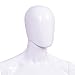Giantex Male Mannequin Egghead Plastic Full Body Dress Form Display High Gloss(White, Style 1)