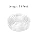 Clear Vinyl Tubing Flexible PVC Tubing, Hybrid PVC Hose, Heavy Duty and Lightweight, by 1/2 Inch ID, 25-Feet Length