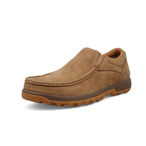 Twisted X Men's CellStretch Slip-On Driving Moc Shoe, Camel, 8 W