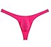 Men's Elastic Thong Spandex T-Back Underwear Pink XL