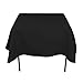 LinenTablecloth 70-Inch Square Polyester Tablecloth Black