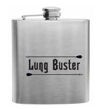 Sumaria Trader Stainless Steel 6 Oz Flask with Lung Buster Bow Hunter Hunting