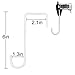ESFUN 6 Pack 2 x 6 inch Vinyl Fence Hooks Patio Hooks White Powder Coated Steel Hangers fits Easily for Indoor & Outdoor Hanging Lights, Plants & Planters, Bird Feeder, Pool Equipmentthumb 1