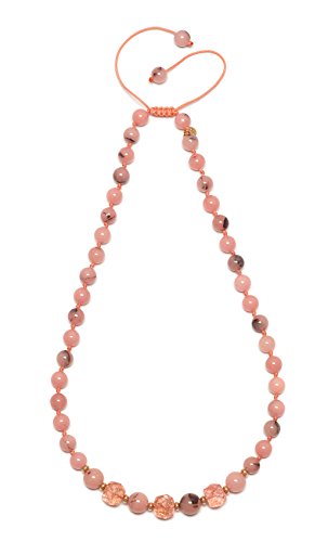 Women Pink Quartz Strand Necklace of Length 44cm 717991