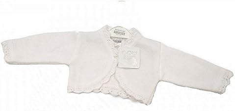 aby Girl Pretty Trim White Cardigan/Shrug/Bolero … (Newborn)