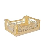 AYKASA Collapsible Storage Bins, Plastic Crate for