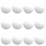 12 Pack of Smooth White Foosballs for Standard Foosball Tables & Classic Tabletop Soccer Game Balls by Brybelly