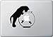 Cat and Fishbowl Decal Vinyl Sticker|MacBook Laptop Computer Cars Trucks Vans Walls| BLACK |6 x 5.25 in|CCI859