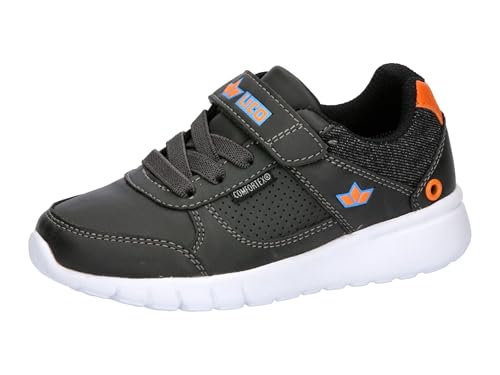 Lico Jungen Mat VS Sneaker, anthrazit/orange/blau, 30 EU